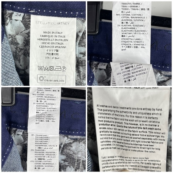 STELLA MCCARTNEY FADED STAR BLUE CROPPED SKINNY JEANS - Picture 16 of 16